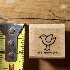 Vintage Stampin Up Bird Rubber Mounted Wooden Animal Stamp