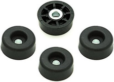 4 Soft round Rubber Feet - .437 H X 1.062 D - Made in USA - Removable Insert