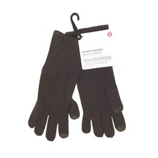 Lululemon Women's Divinity Gloves Merino Wool Dark Espresso Brown One Size NWT