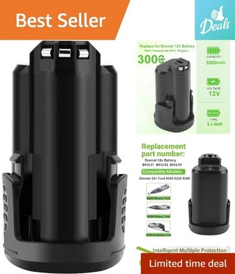 3.0Ah 12V Max Rechargeable Li-Ion Battery for Dremel Tools - Lightweight Power