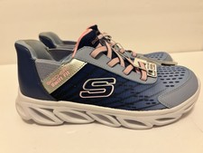 NEW Skechers Girls Lightweight Hands Free Swift Fit Flex Glide Sneaker READ SZ 4