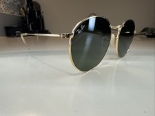 Ray-Ban Sunglasses RB3447 Round Metal Gold Frame Green Classic Lens 50mm 350