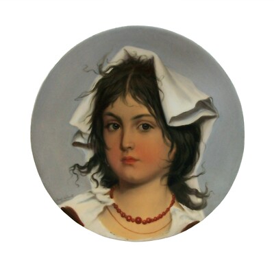 EMIL ECKARDT - 'Gabriela' - Pirkenhammer Porcelain Cabinet Plate - Circa 1900