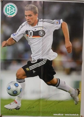 DFB Deutschland Podolski Ballack Klose Gomez Super Team Wende Poster 58x41 cm - Bild 1 von 2