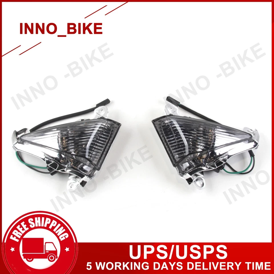 Cubierta de luz de señal de giro delantera para Kawasaki Ninja 650R 2006-2008 ZX10R 2006 2007 Foto 3 de 4