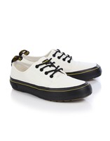 Dr Martens Women's Jacy 4 Eye Platform Trainers - White Canvas Dr Martens Women's Jacy 4 Eye Platform Trainers - White Canvas