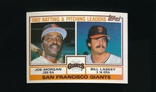1983 Topps #171 San Francisco Giants Leaders * Joe Morgan/Bill Laskey * NM *