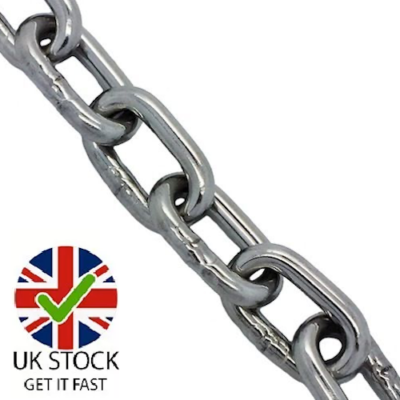 10 Meters 4mm Stainless Steel Short Link Chain A4-AISI 316 DIN 766