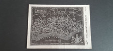 Original antique (1834) county map - Sussex - Pinnock's Guide to Knowledge