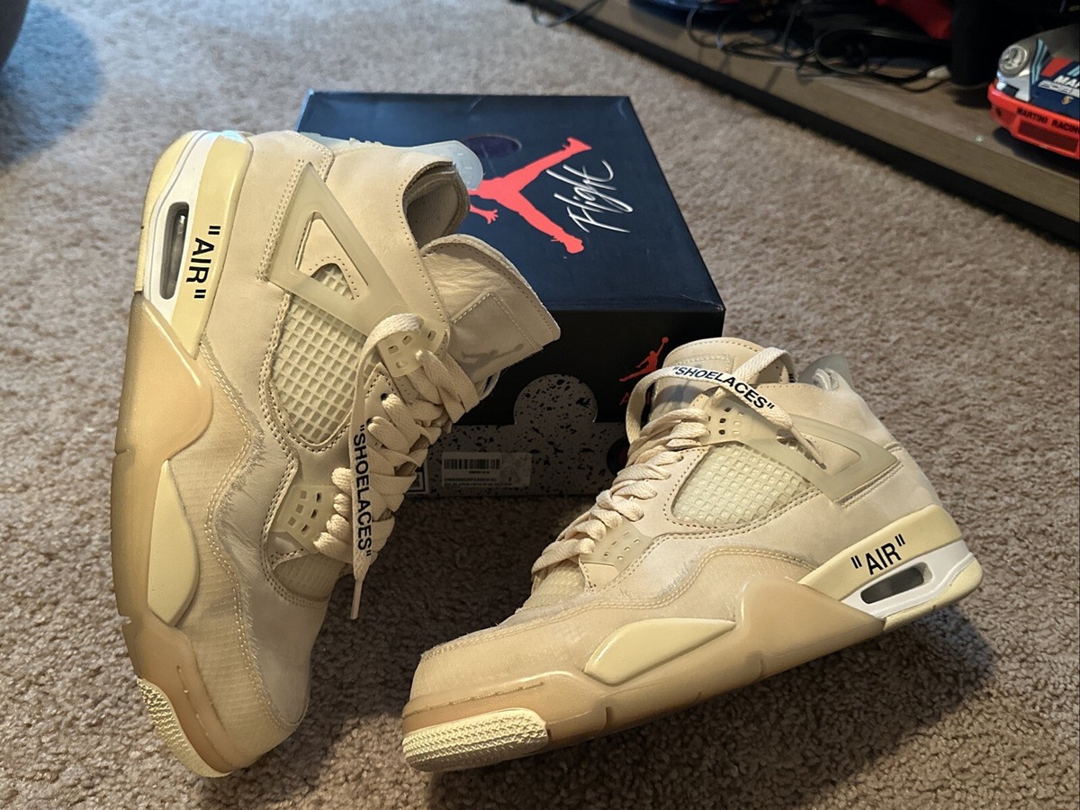 Size 9 - Jordan 4 SP x Off-White Mid Sail W Retro , No Zip Size 9 - Jordan 4 SP x Off-White Mid Sail W Retro , No Zip