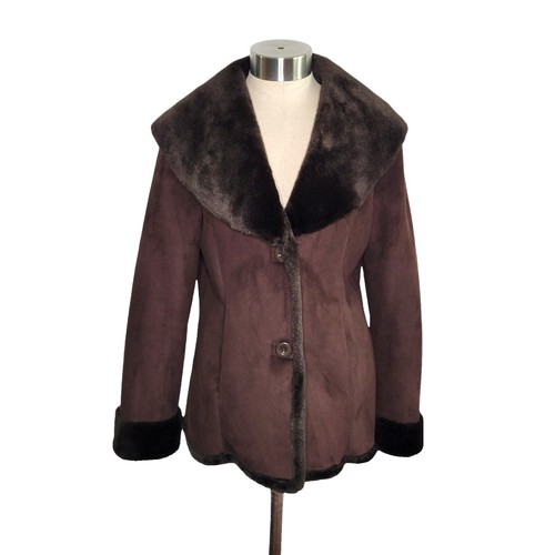 j percy marvin richards coat leather with leopard faux fur lined