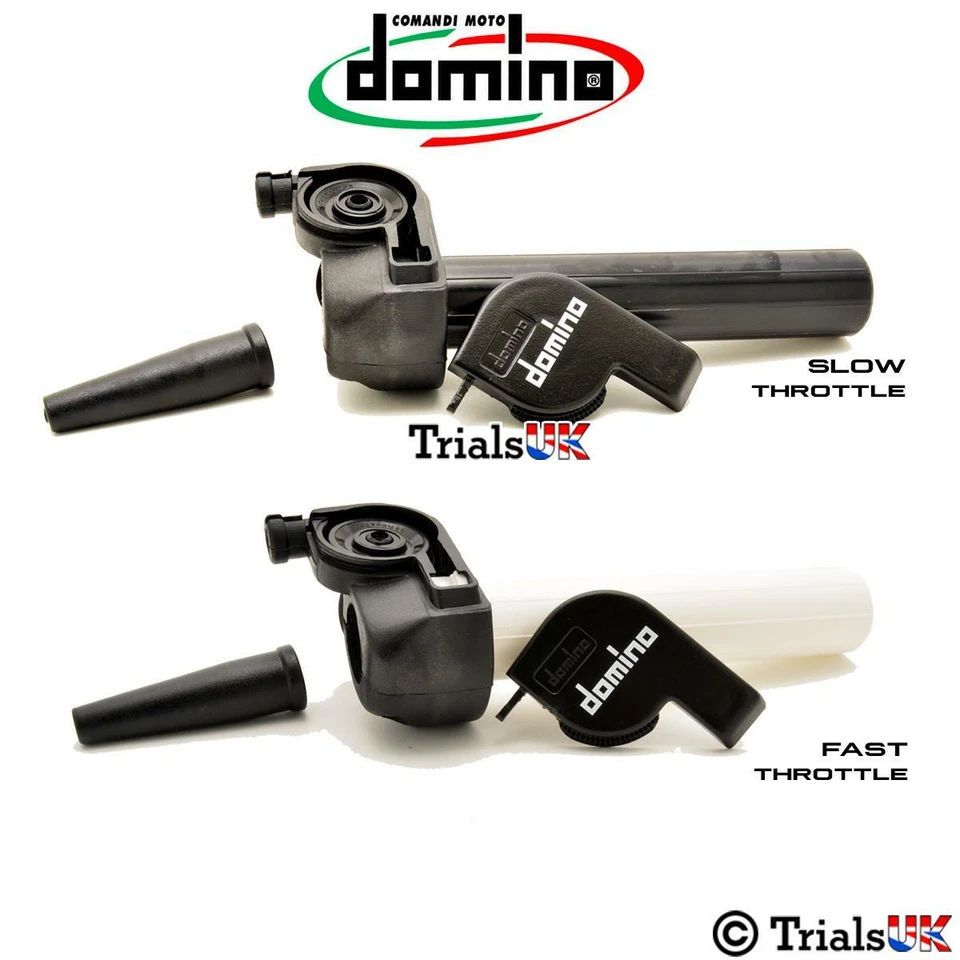 Domino Trials Throttle - Available in Slow (Black) or Fast (White)