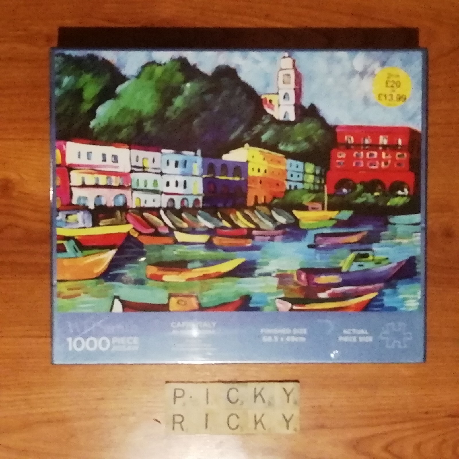 WHSmith Jigsaw Puzzle Capri Italy By Sara Catena 1000 Piece Puzzle - New/Sealed