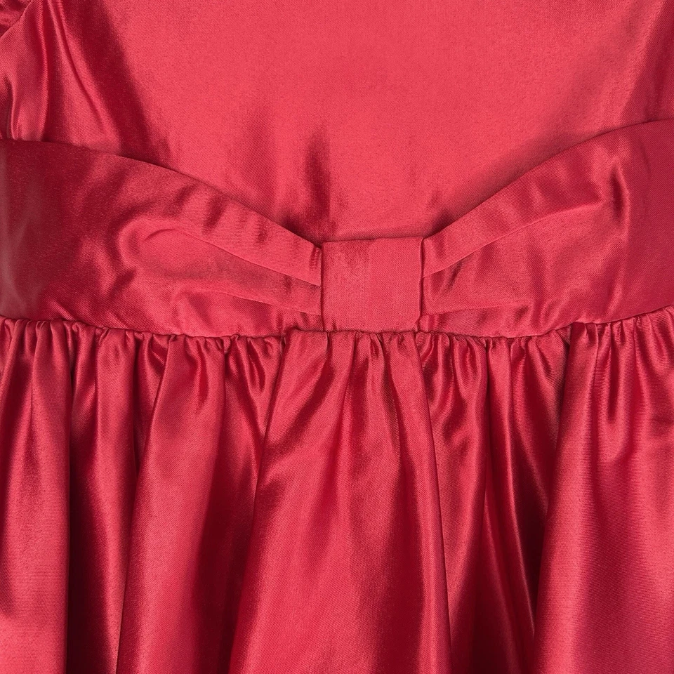 American Girl Janie And Jack Dress Red Satin Lace Occasion Choose Your Size - Image 4 of 4