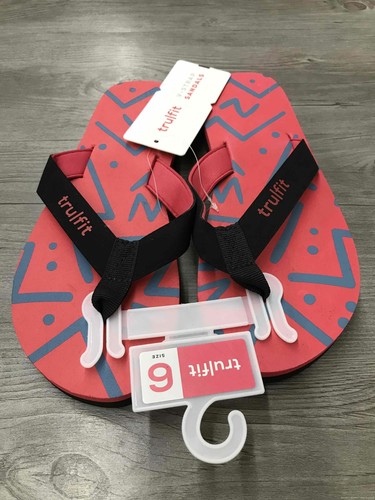 Trufit V Strap Flip Flop Sandal Red W 