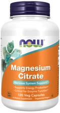 NOW Foods Magnesium Citrate 120 Caps 10/29EXP