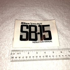 Nikon SB-15 SB 15 Flash instruction manual original vintage