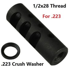 .223 5.56 Muzzle Brake Long Compensator Comp 1/2x28 TPI Muzzle Brake