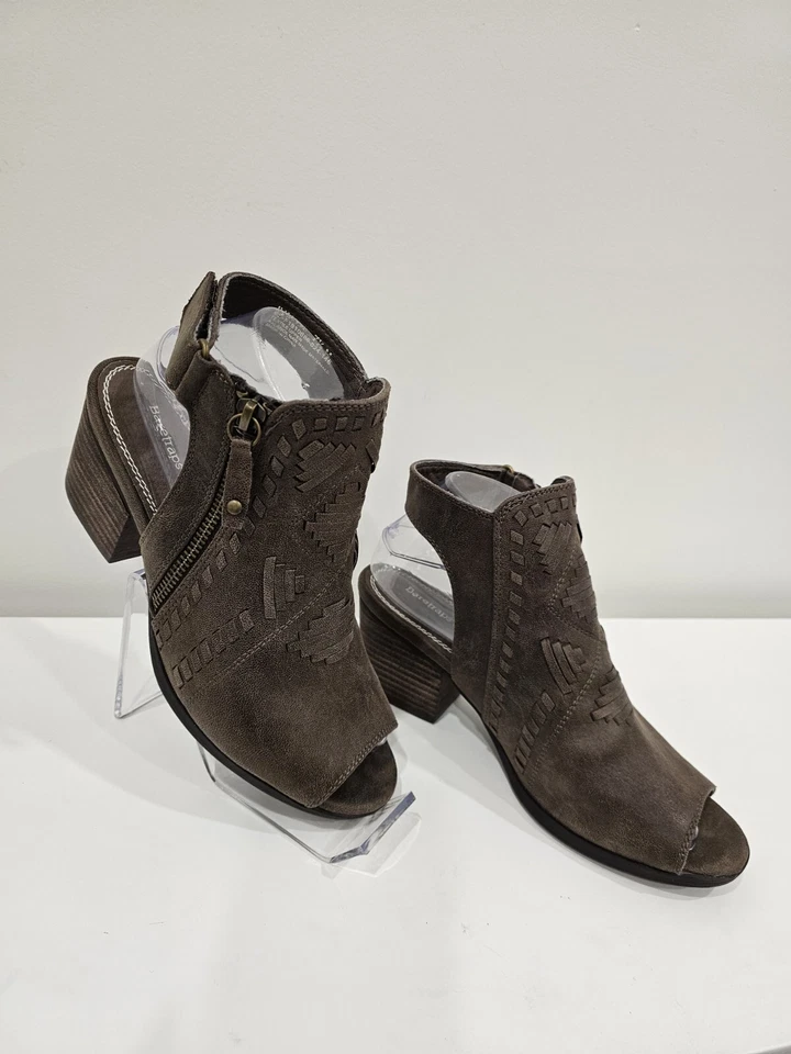 Baretraps Ivalyn Mushroom Brown Block Heel Open Toe Bootie/Sandal Size 7.5 M - Image 4 of 4