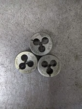 3 BTS 1/8"-40 NS Round Dies 13/16" OD Screw Adjustable Die Carbon Steel Japan