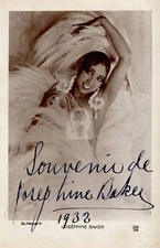 Josephine Baker -- Signed Vintage Photo Postcard Copy