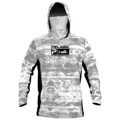 Ropa de pesca pelágica Upf 50+ máscara facial con capucha camisas de pesca para hombre al aire libre Su - Imagen 16 de 27