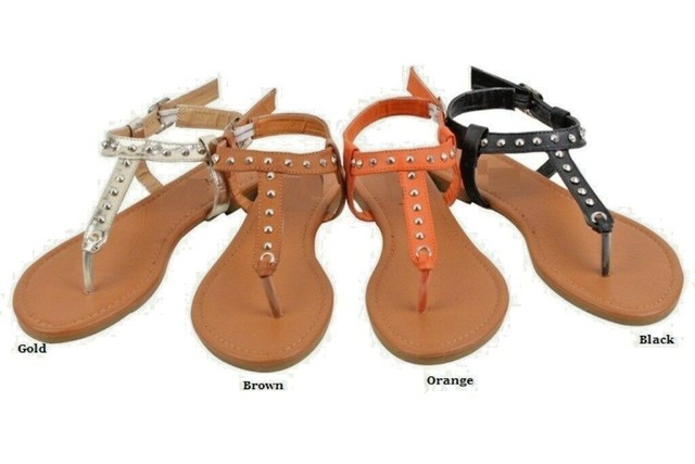 orange gladiator sandals
