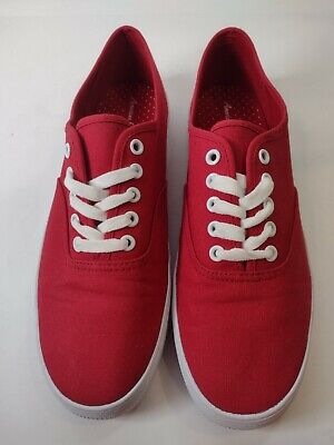 AMERICAN EAGLE Womens Red Lace Up Top Sneakers Shoes 159696 Size US | eBay