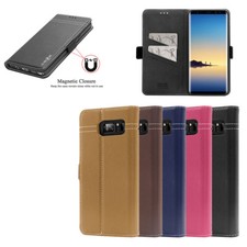 Funda tipo billetera de cuero para Samsung Note 8 S8 S9 Plus cubierta con tarjetero magnético
