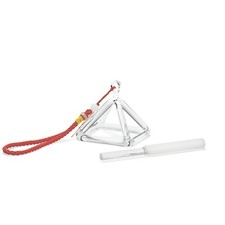 3" Clear Crystal Singing Pyramid Quartz For Sound Healing