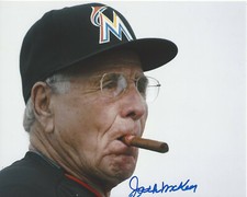 JACK MCKEON MIAMI MARLINS MANAGER SIGNED AUTHENTIC 8x10 PHOTO w/COA MLB