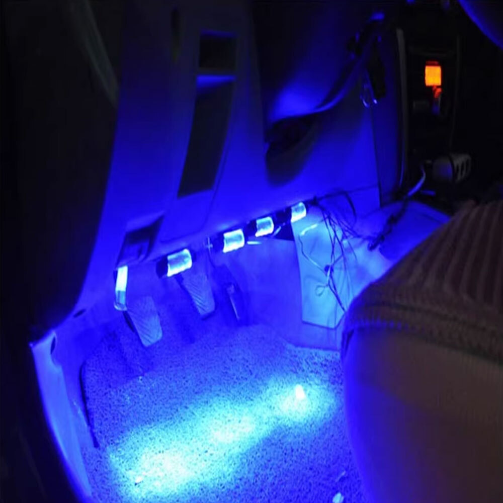 1 Set 3 LED 4in1 Car Interior Accessories Atmosphere LED Lights Lamp