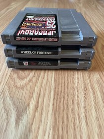 NES Nintendo games - Jeopardy 25th, Wheel of Fortune & Win Lose or Draw