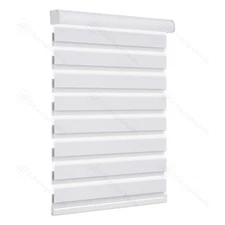 85% Blackout Cordless Customized Dual Layer Roller Blinds Zebra Shades