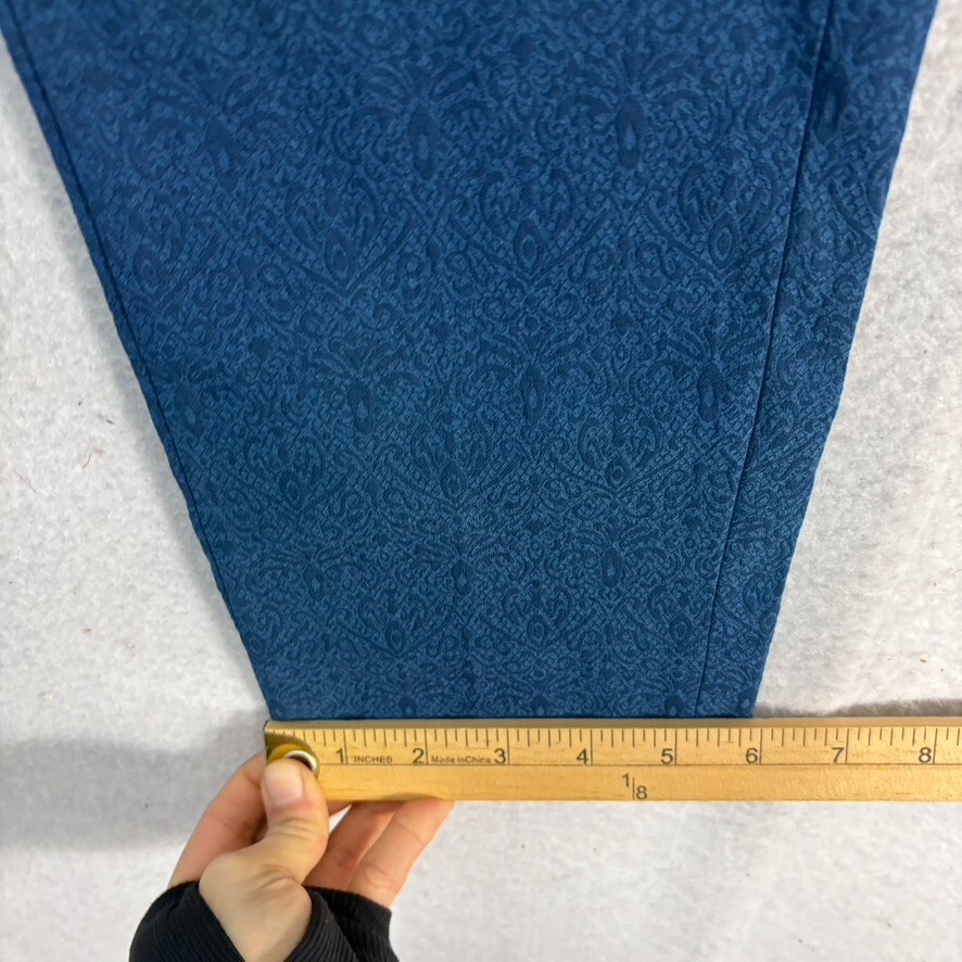 Pantalon Slim Cheville Banana Republic Sloan Paisley - Taille 0P (petite), Bleu Multicolore, Neuf Avec étiquette