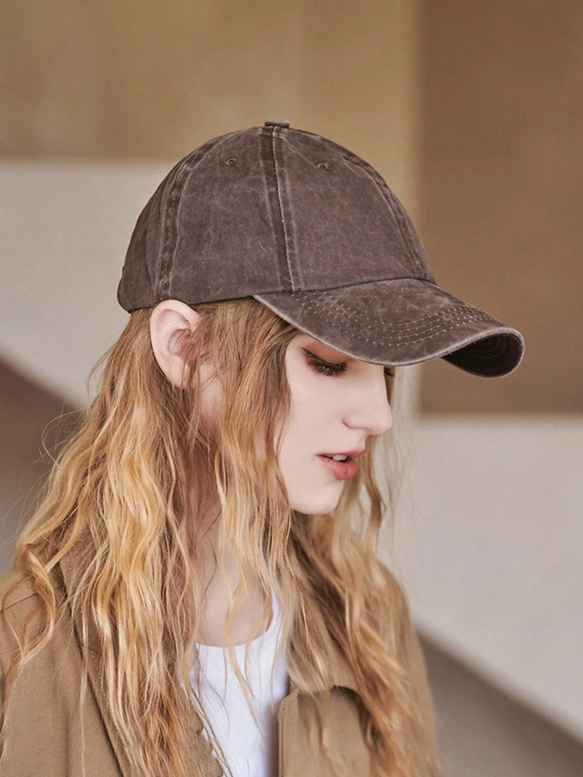 vintage ponytail baseball hats for women high messy bun adjustable hat ponycaps