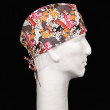 Colorful Disney Cat Theme Scrub Hat