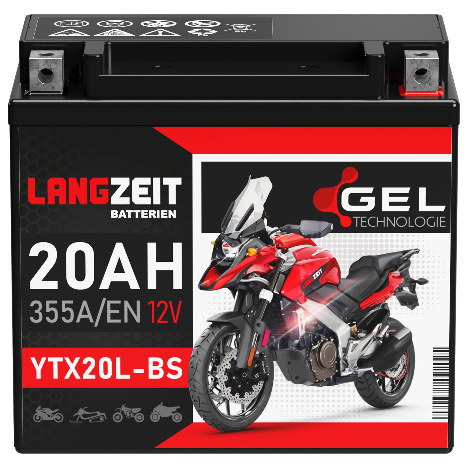 Batterie Gel 12V 20Ah SECURA - Compatible Viking MT585 Tracteur Tondeuse