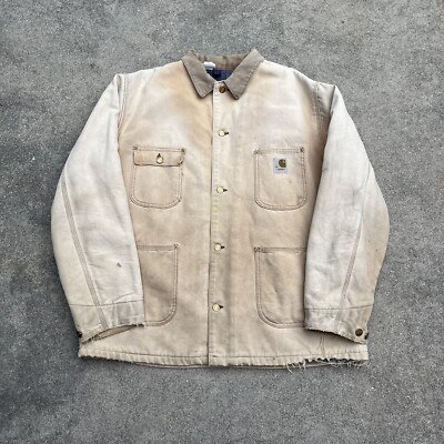 90's Carhartt カーハート チョアコート Good Fade XL 90s carharttカーハート ブランケットライナー ダック地