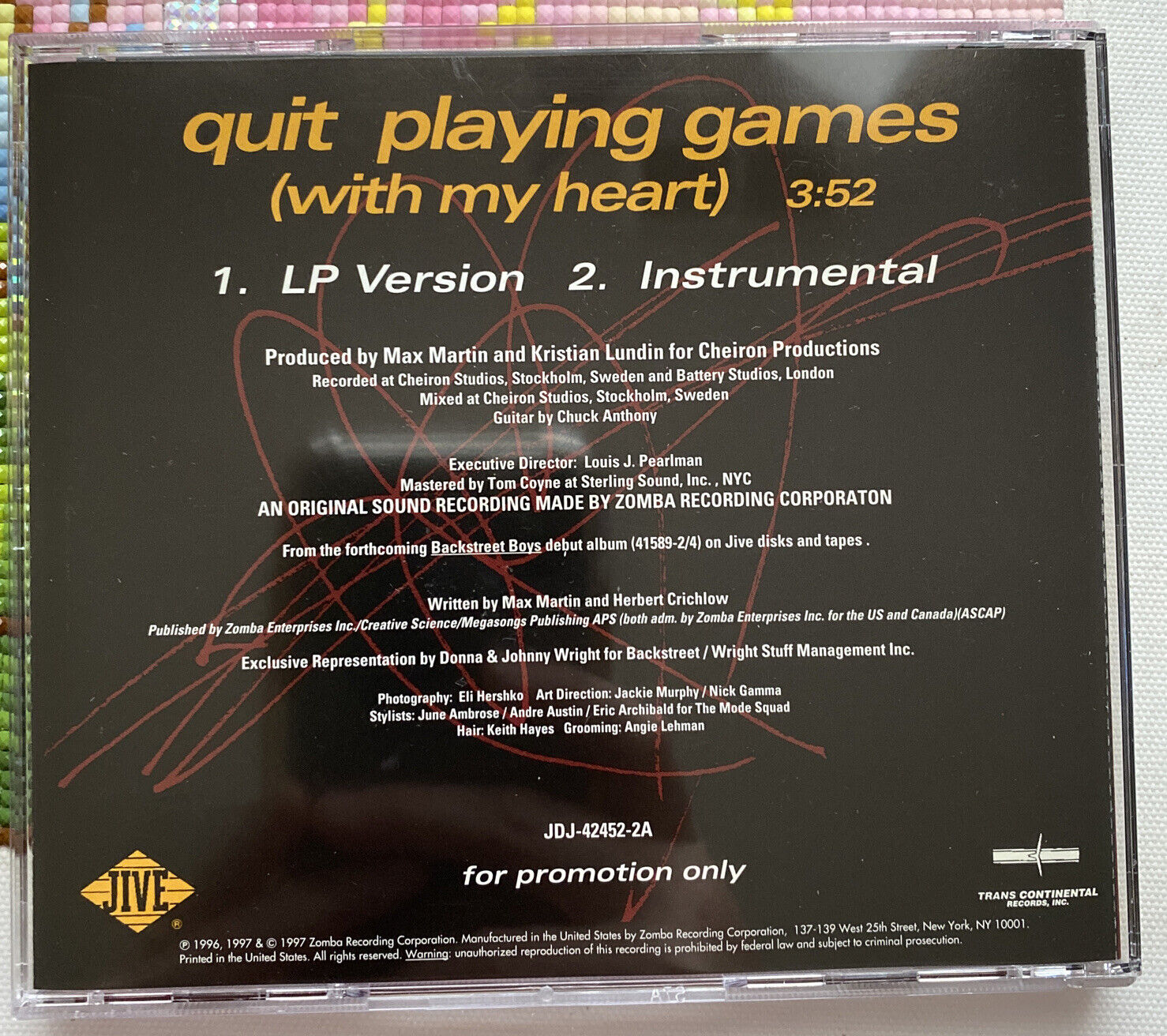 Backstreet Boys Quit Playing Games With My Heart + postcards US CD sin —  RareVinyl.com