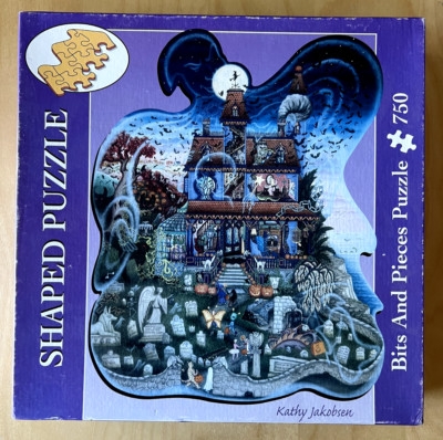 Bits & Pieces Shaped Puzzle Kathy Jakobsen ''Boo! Halloween'' 750p RARE!