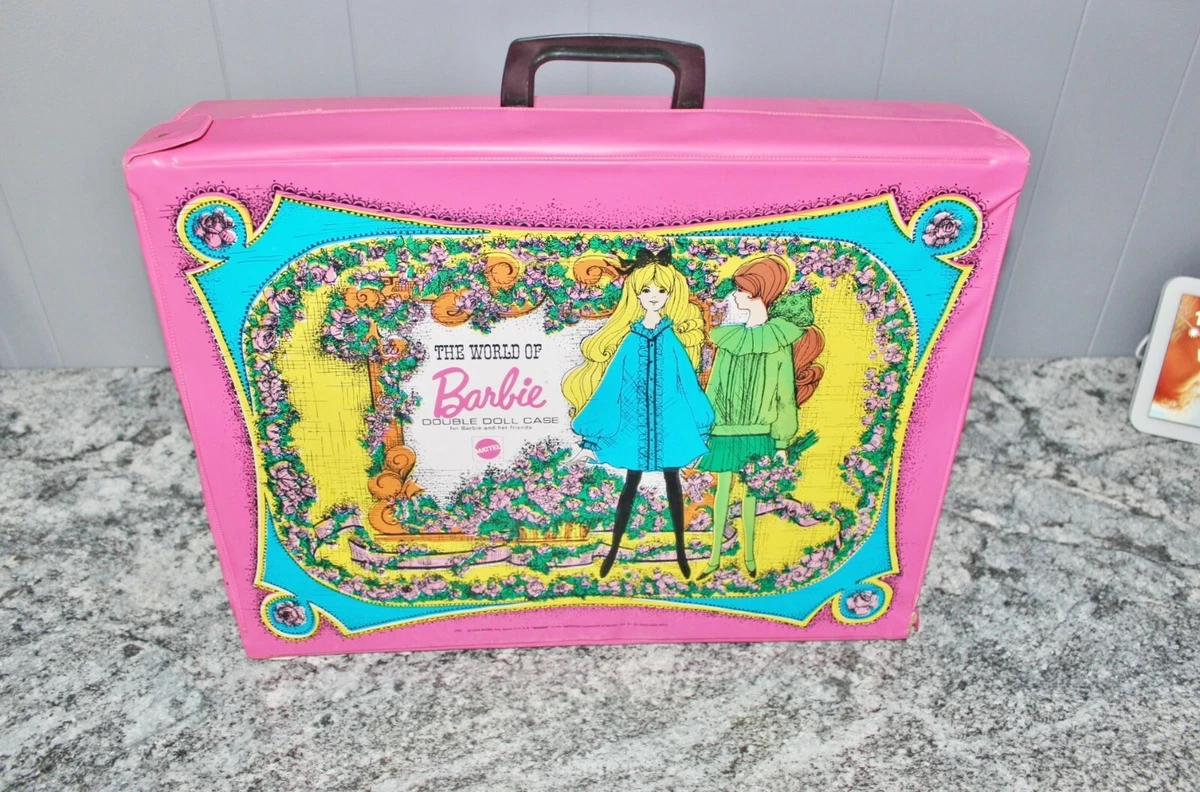 VINTAGE WORLD OF BARBIE DOLL CASE MATTEL 17.5 X 13.5 X 3.5 DEEP
