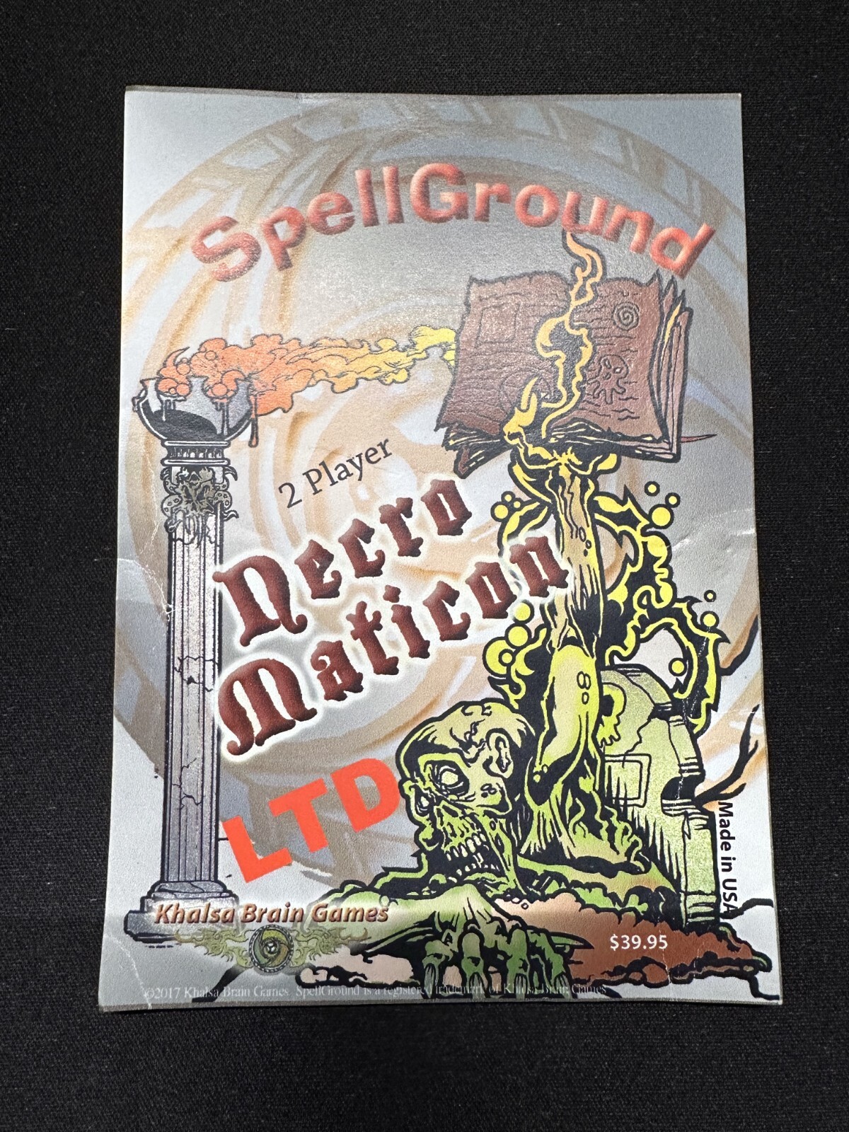 Spellground Necromaticon Tan V4 Fabric LTD 1/12 with BLUE INK eBay