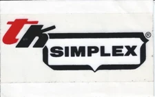 TK Simplex Vintage Unused Mining Hard Hat Decal Sticker