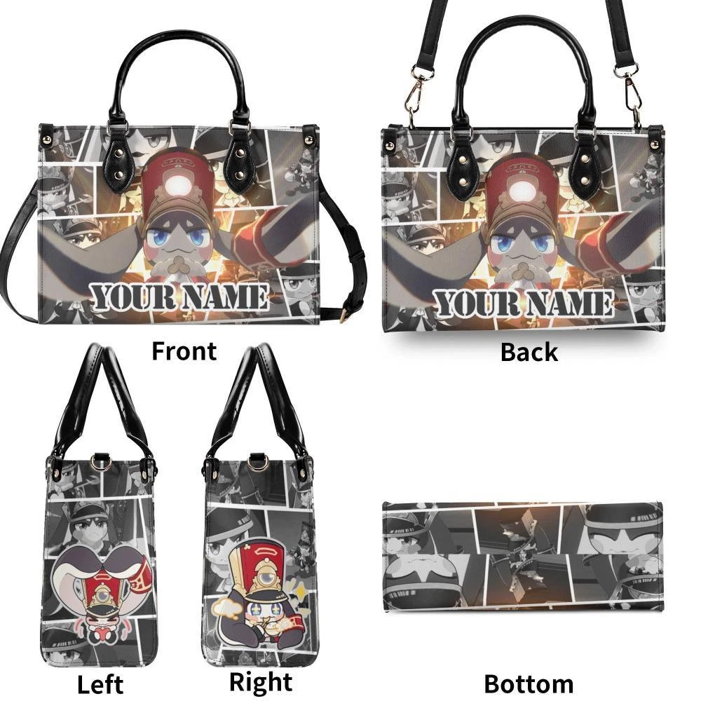 Personalized Pom Pom Honkai: Star Rail Leather Handbag. Gift for Friends.