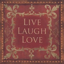 Ceramic Backsplash Tile Mural Inspirational Kitchen/Bathroom - Live Laugh Love