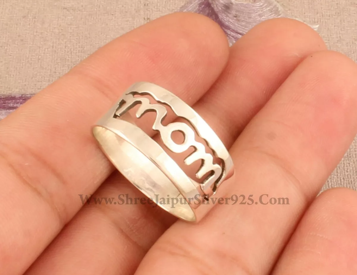 Sterling silver 2024 mom ring