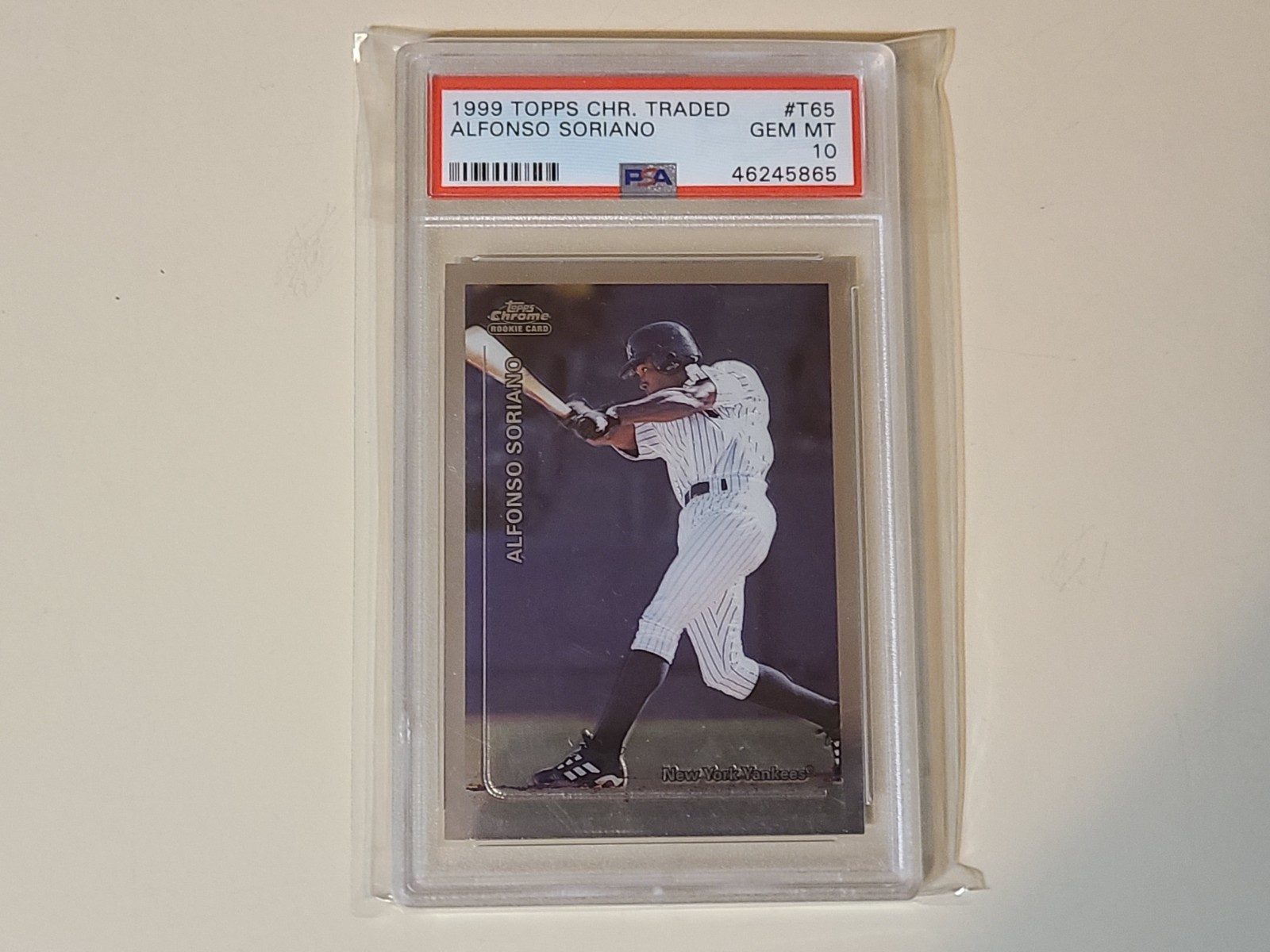 Alfonso Soriano 1999 Topps Chrome Traded RC Rookie Baseball Card PSA 10 Gem Mint