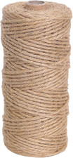 Natural Jute Twine 328Ft 3Mm,3Ply Twisted Thick Twine Rope Strong Jute String