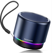 Small Bluetooth Speaker with Lights, Mini Speakers with BT5.4, Stereo Sound